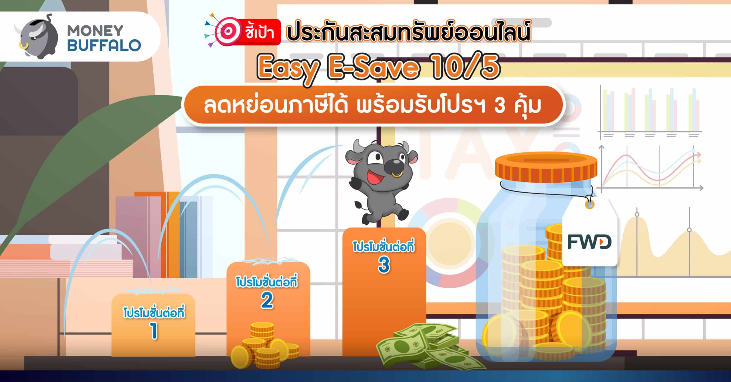 ชี้เป้าประกันสะสมทรัพย์ออนไลน์ ลดหย่อนภาษี Easy E-Save 10/5